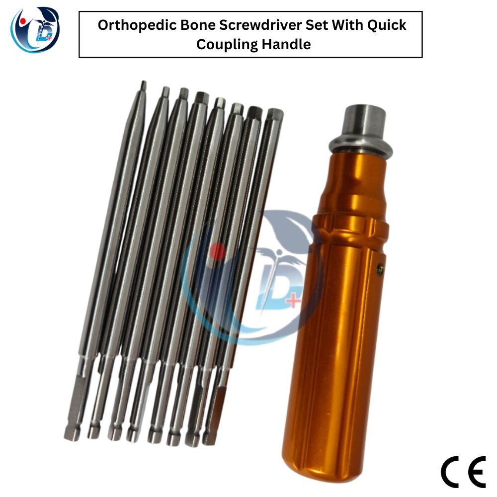 Orthopedic Bone Screwdriver Set With Quick Coupling Handle Surgical Instruments