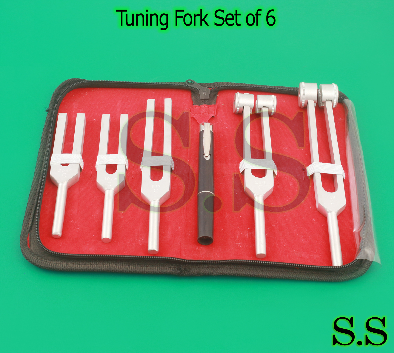 6 Tuning Fork Set Medical Surgical Chiropractic Physical Diagnostic Instruments