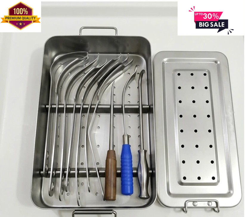 Hip Joint Surgical Retractors Set 9 Pcs | Orthopedic Instruments Stainless Steel