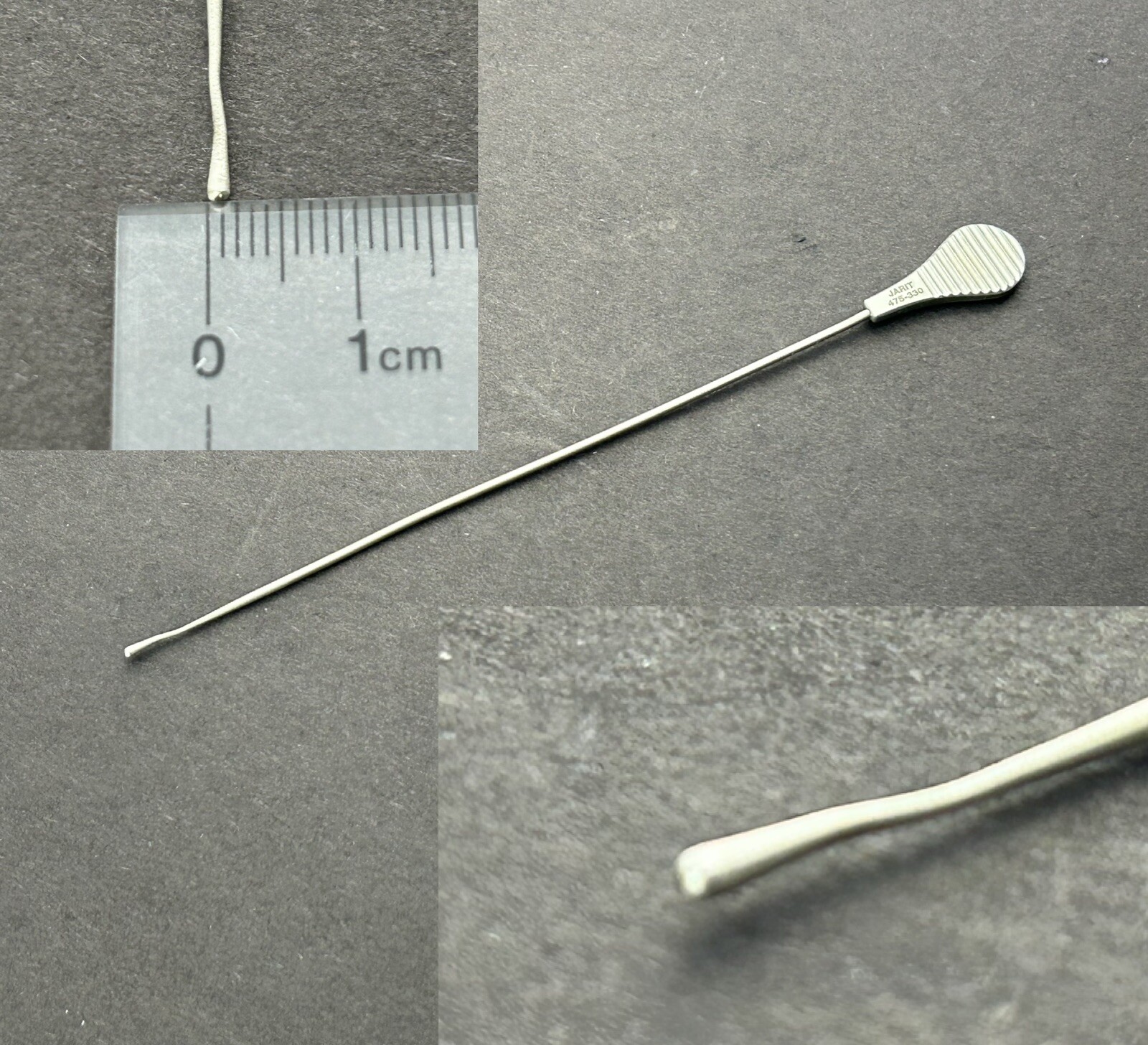 JARIT 475-330 Buie Fistula Probe Light Model 1.5mm Probe Tip 5 3/8in WL Silver