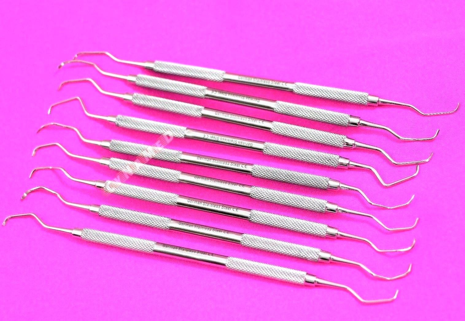 German Stainless 9 Piece Gracey Curette Set Medical Dental Surgical Instrument