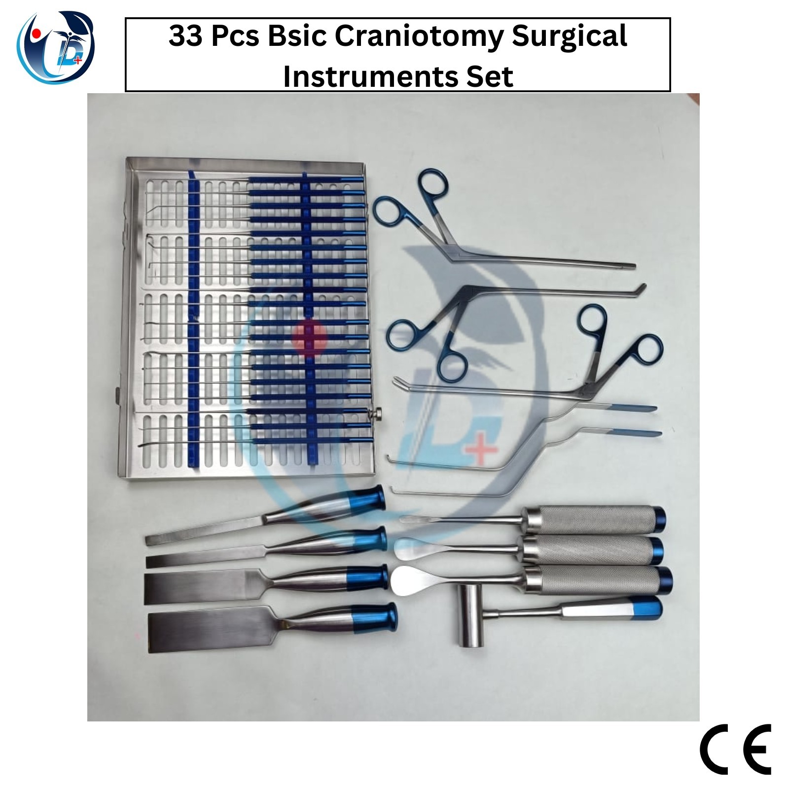 Basic Craniotomy Orthopedic Spine Surgical Instruments Set of 33 Pcs