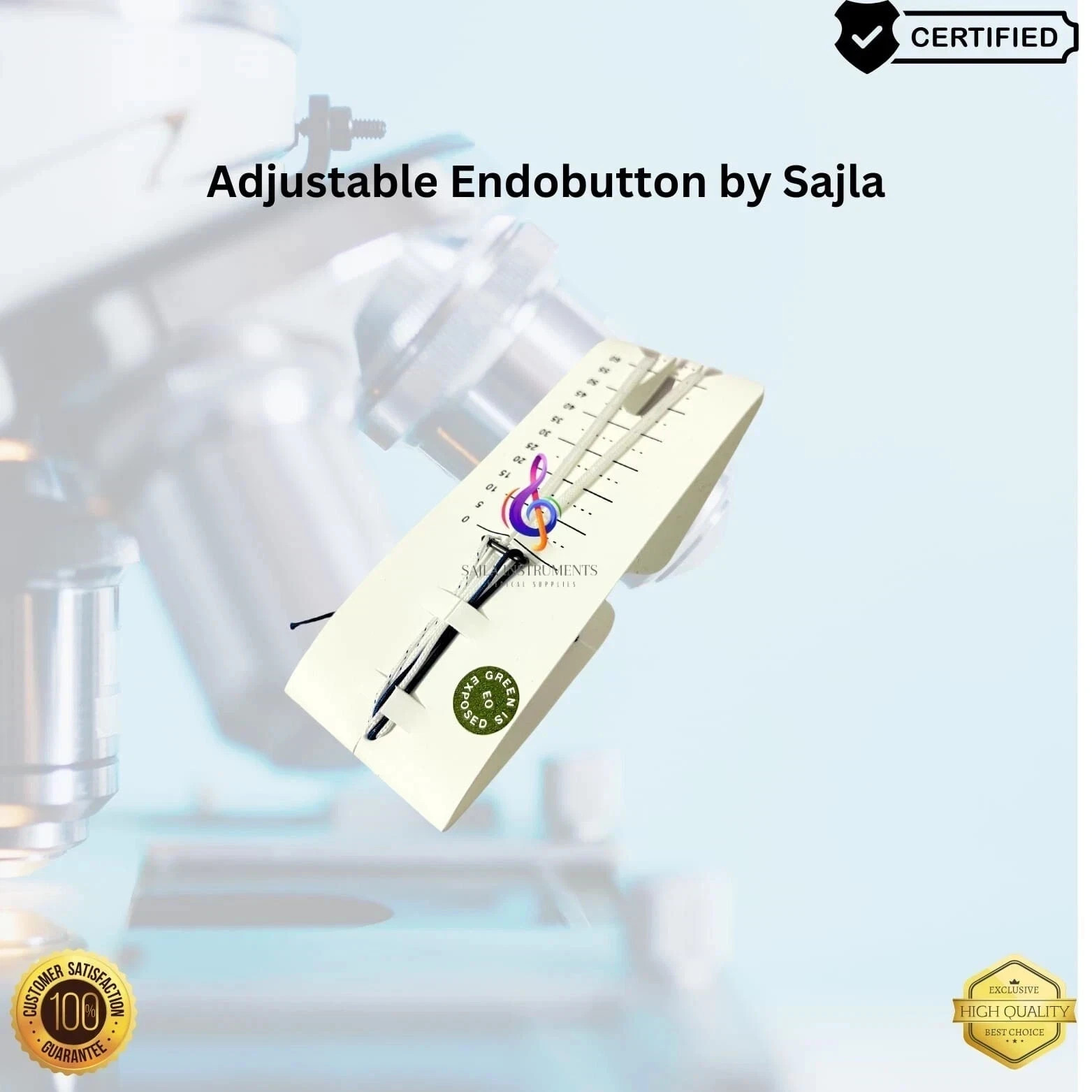 2 pieces sports Medicine Endobutton With Adjustable Loop by Sajla
