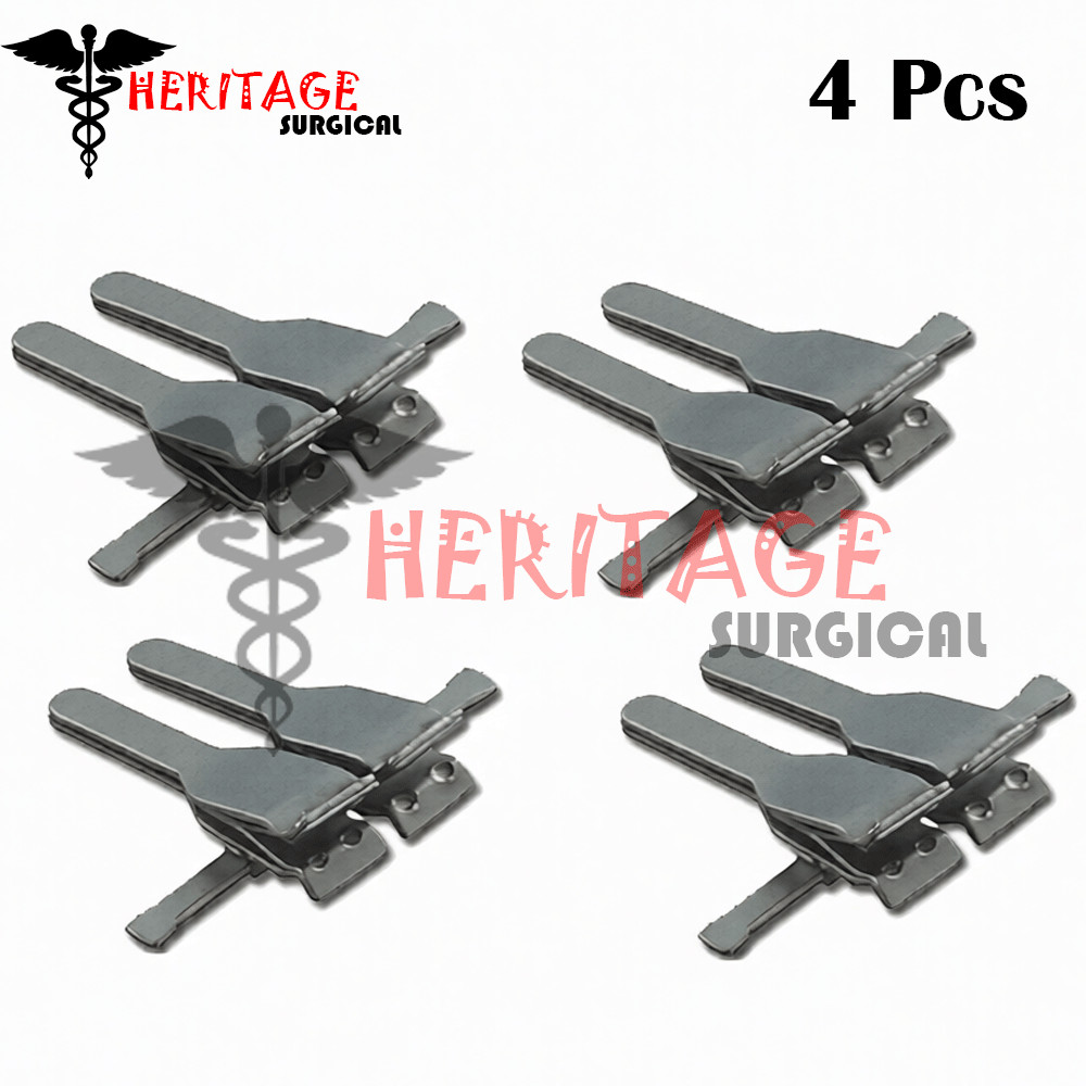 Micro Vascular Clamps Set of 4 Pcs V-2 Small Size Plastic Surgery Instrument Set