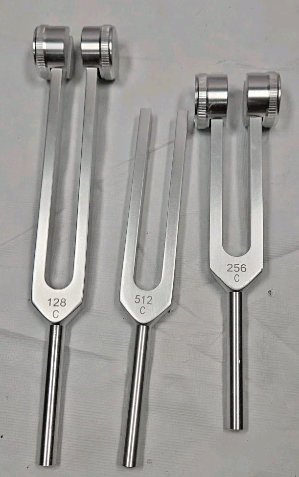 Lot – Medical Tuning Forks 128c,256c, 512c, Diagnostic Healing Adjustable
