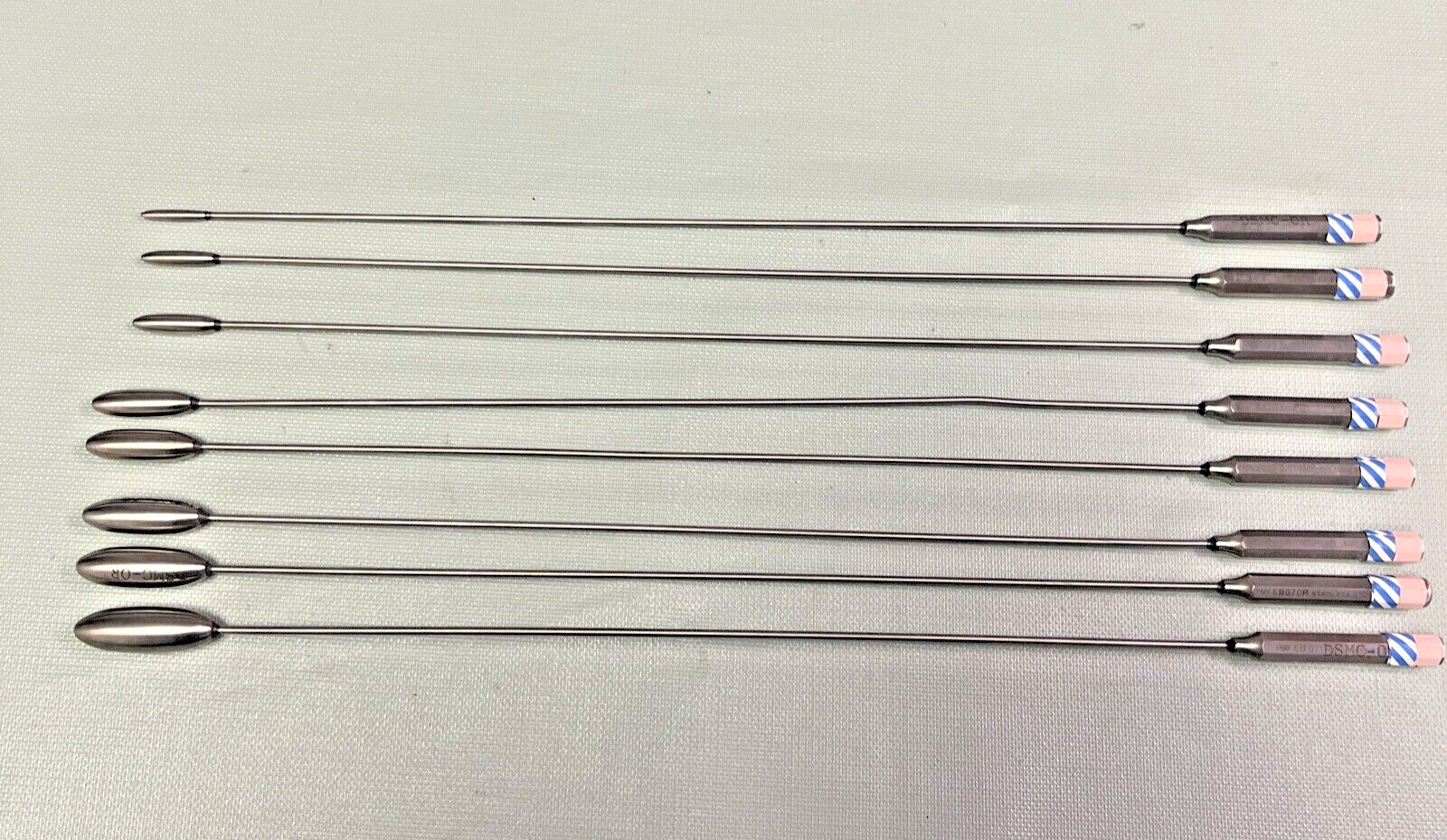 Complete set of Aesculap Bakes Gall Duct Dilators Set of 8