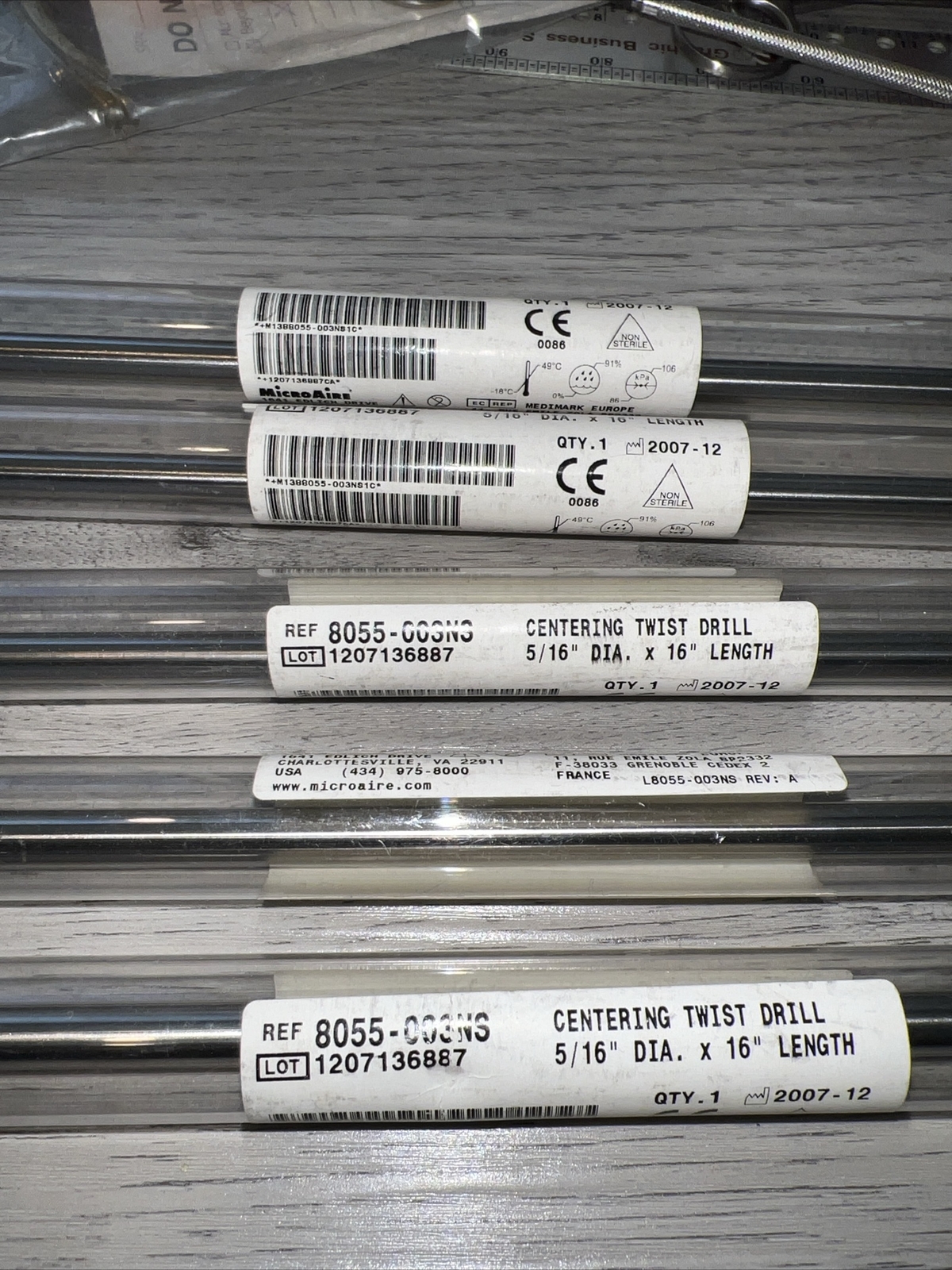 MicroAire 8055-003NS Twist Drill Bit Lot of 5