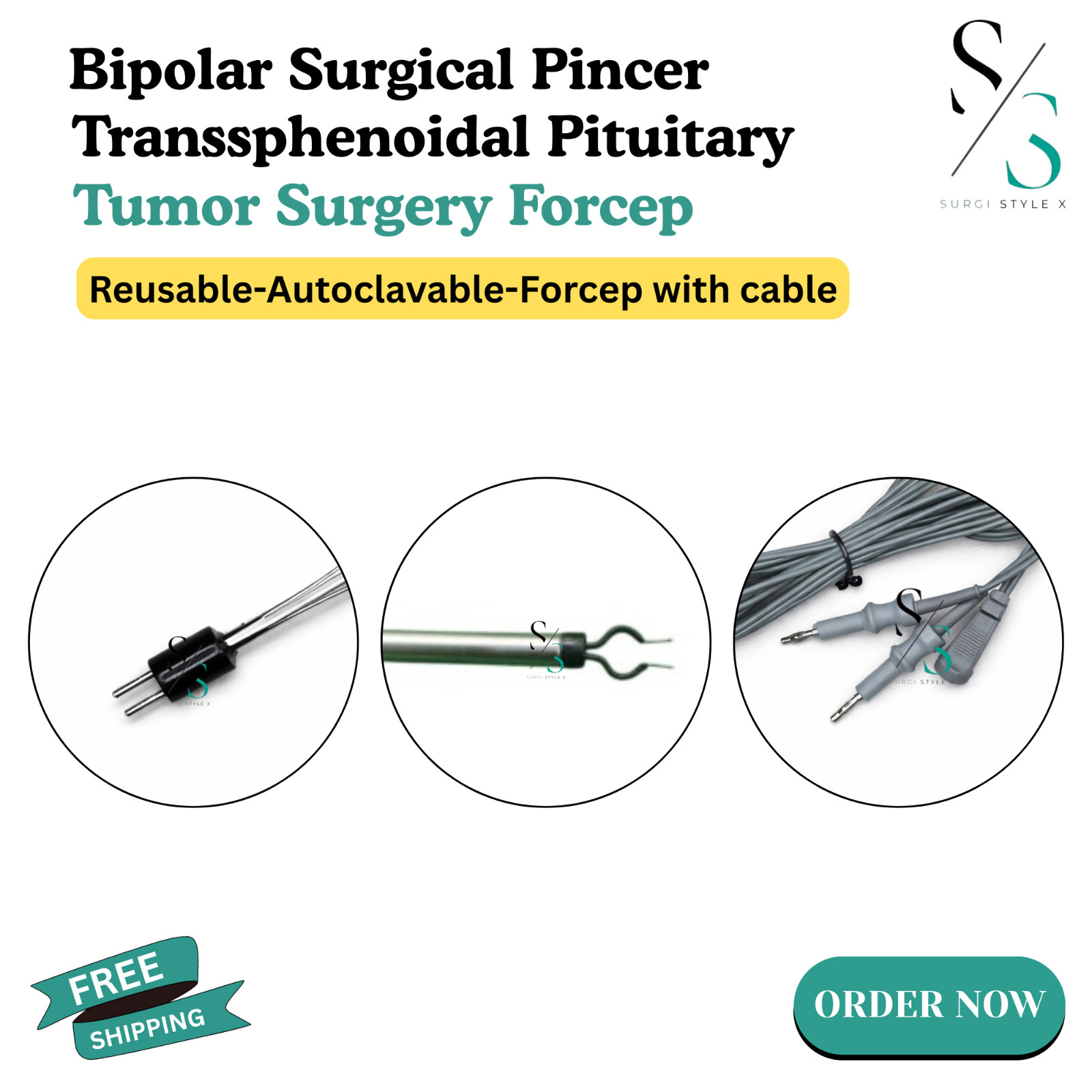 Bipolar Surgical Pincer Transsphenoidal Pituitary Tumor Removal Surgery Reusable