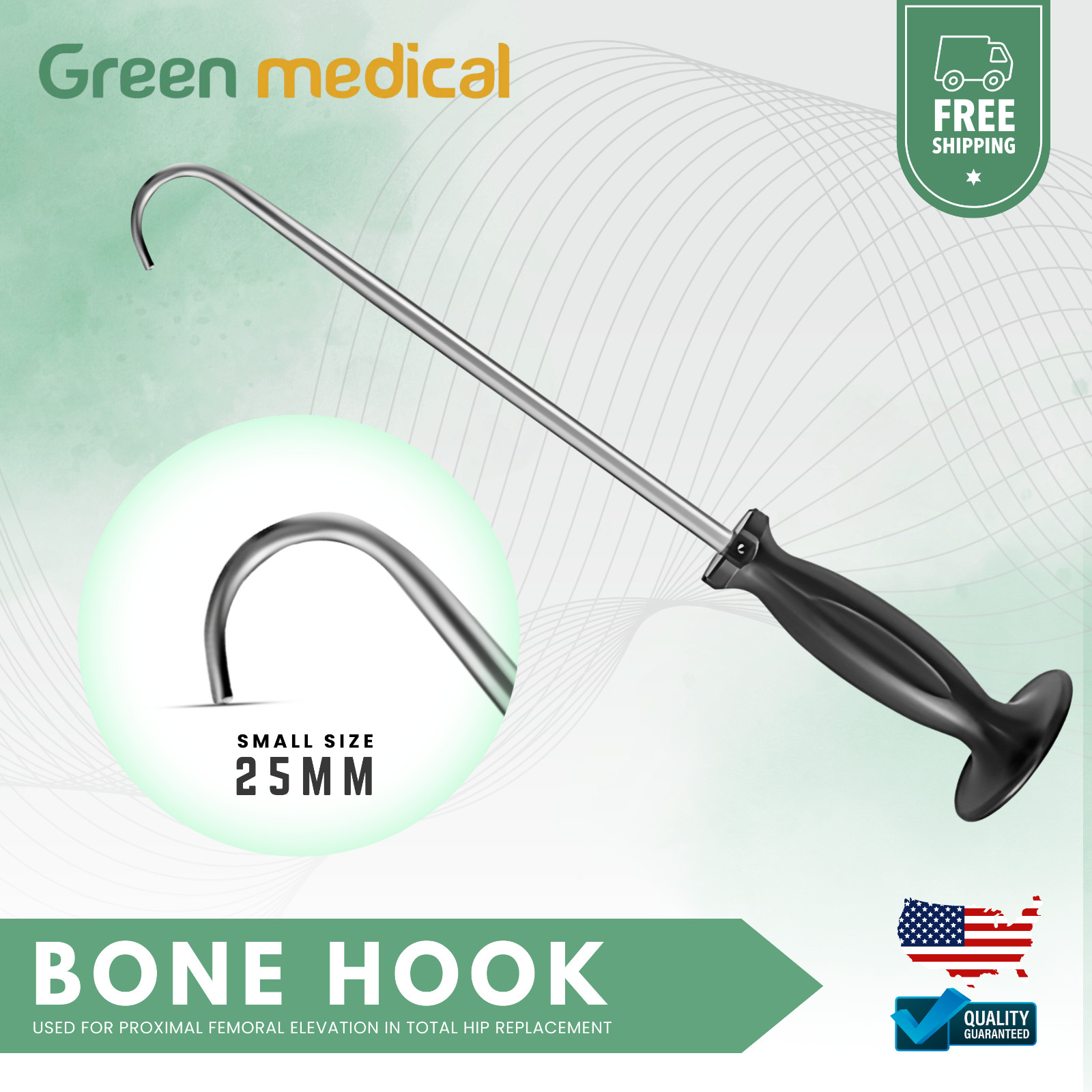 Bone Hook Retractor Small Bone Knee Raiser Hip Retractor Orthopedic instruments