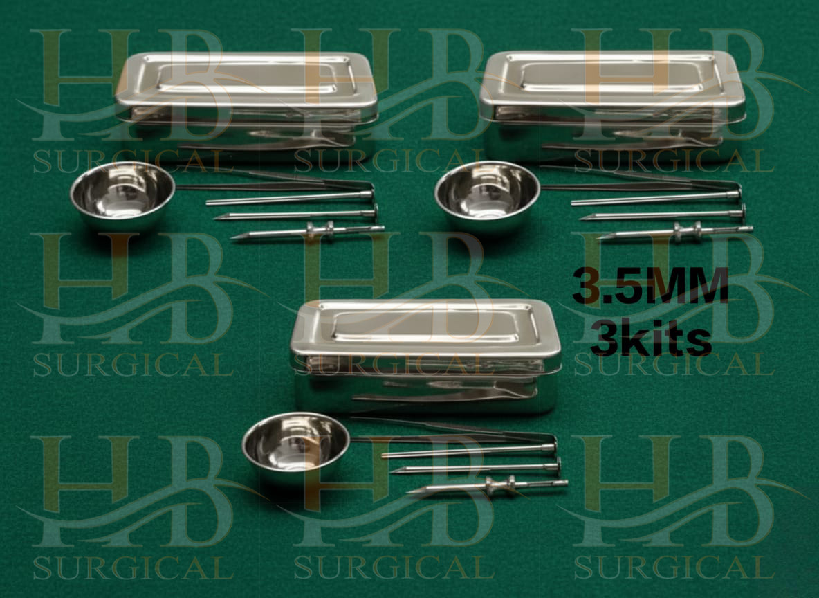 3.5mm HRT Trocar kits Hormone Replacement Pellet Insertion Trocars 3 Sets