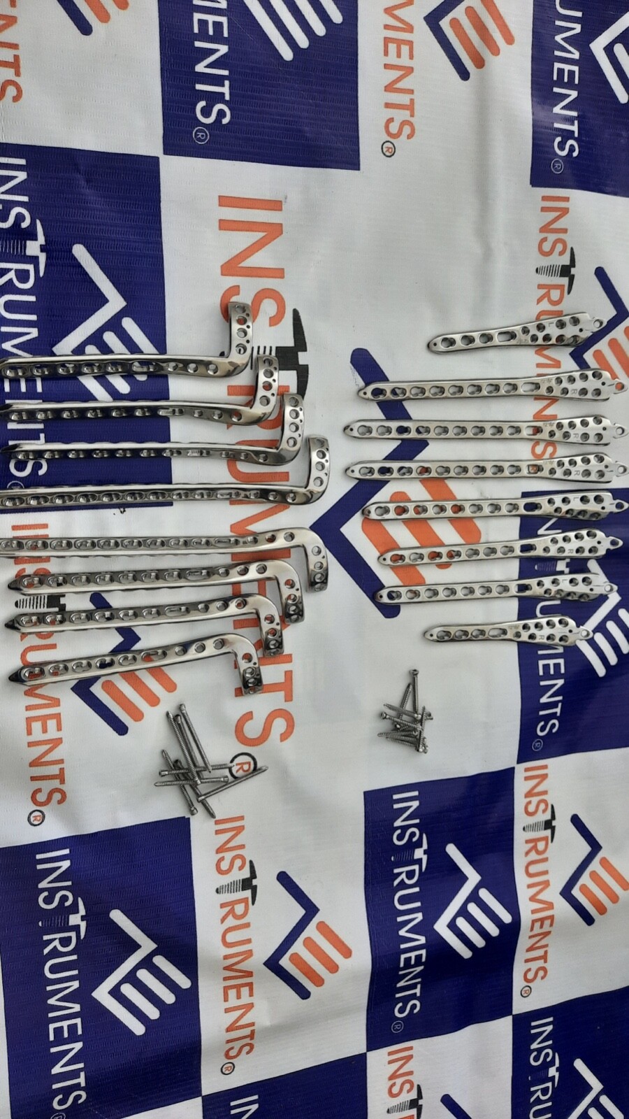 Locking Small Fragment Instrument set & Tibia 6,8, 10, 12 H plates & screw 211pc