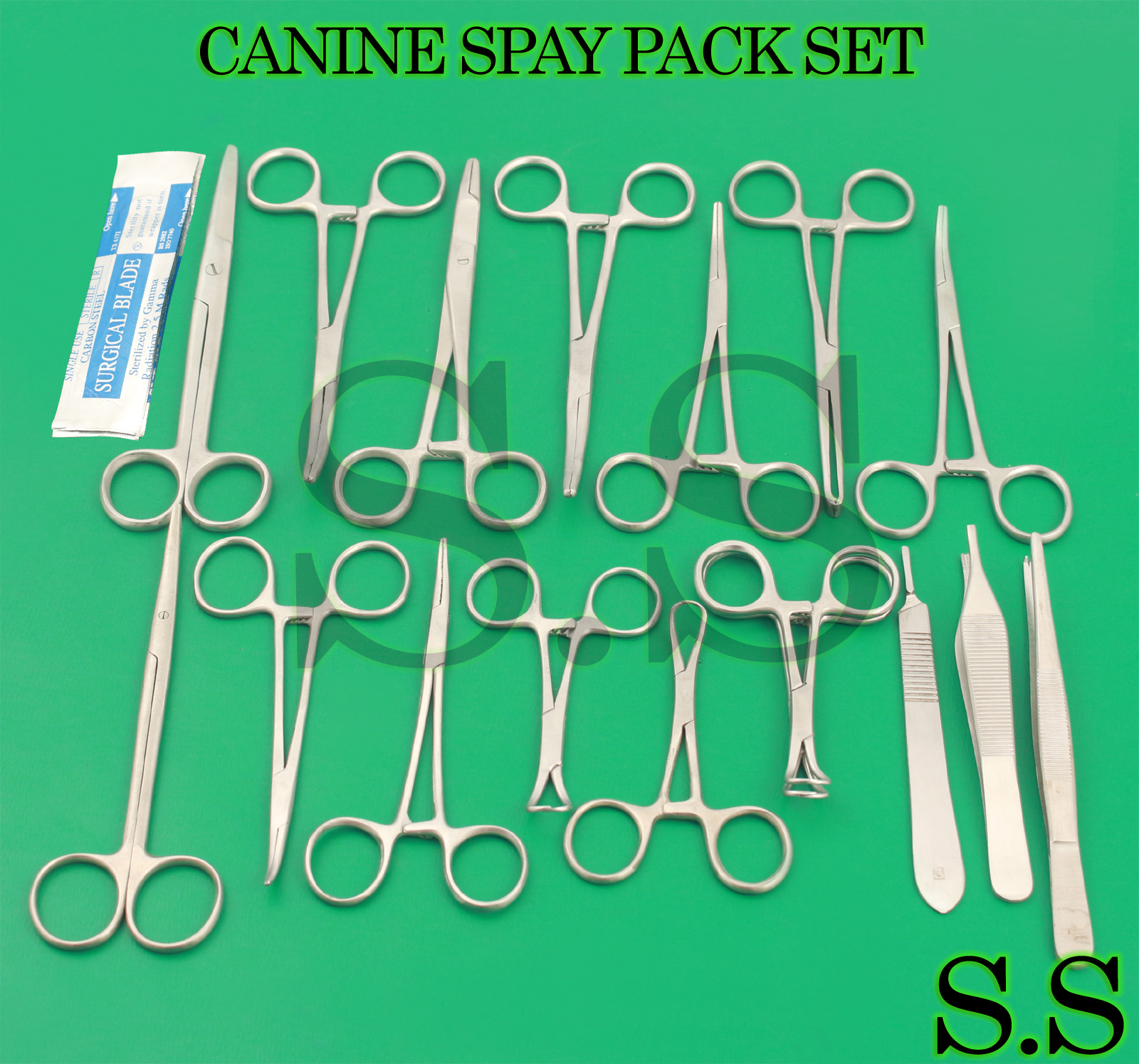 CANINE SPAY PACK SET SURGICAL,VETERINARY INSTRUMENTS DS-1059