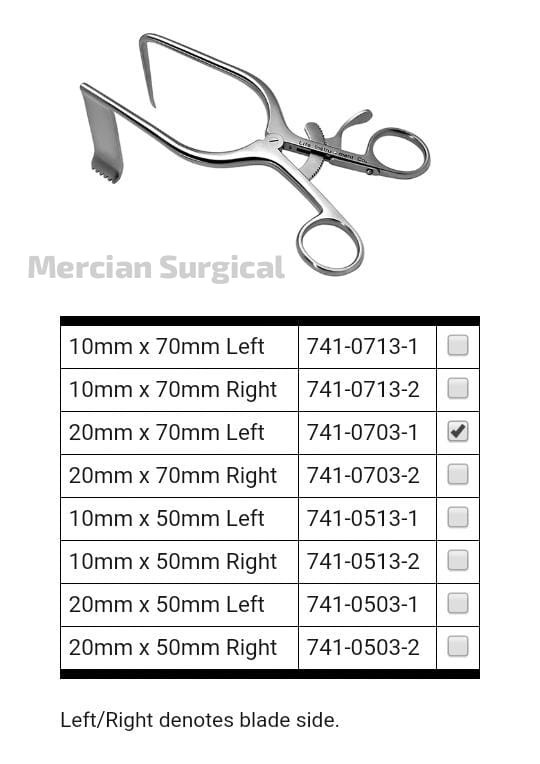 Orthopedic Laminectomy Meyerding Self-Retaining Retractors 18cm Left/Right 4PCS