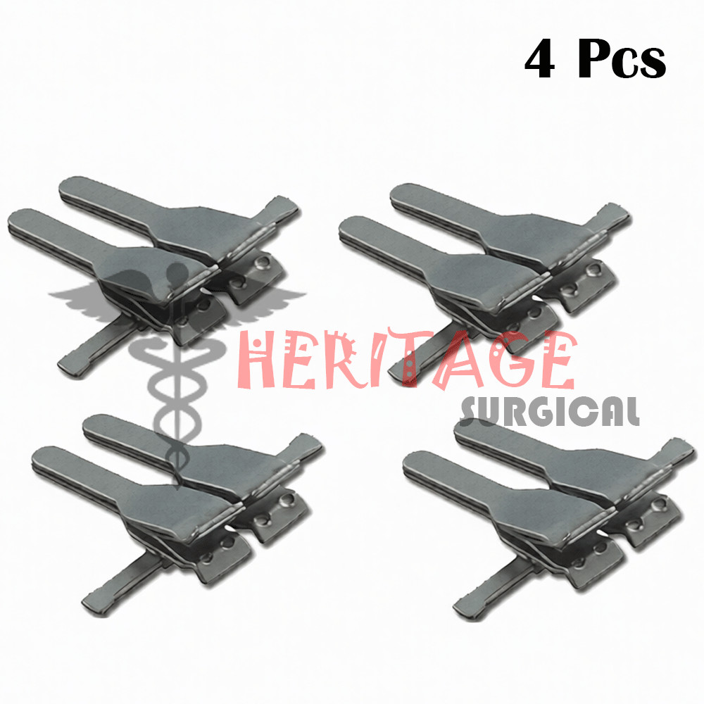 Micro Vascular Clamps Set of 4 Pcs V-2 Small Size Plastic Surgery Instrument Set