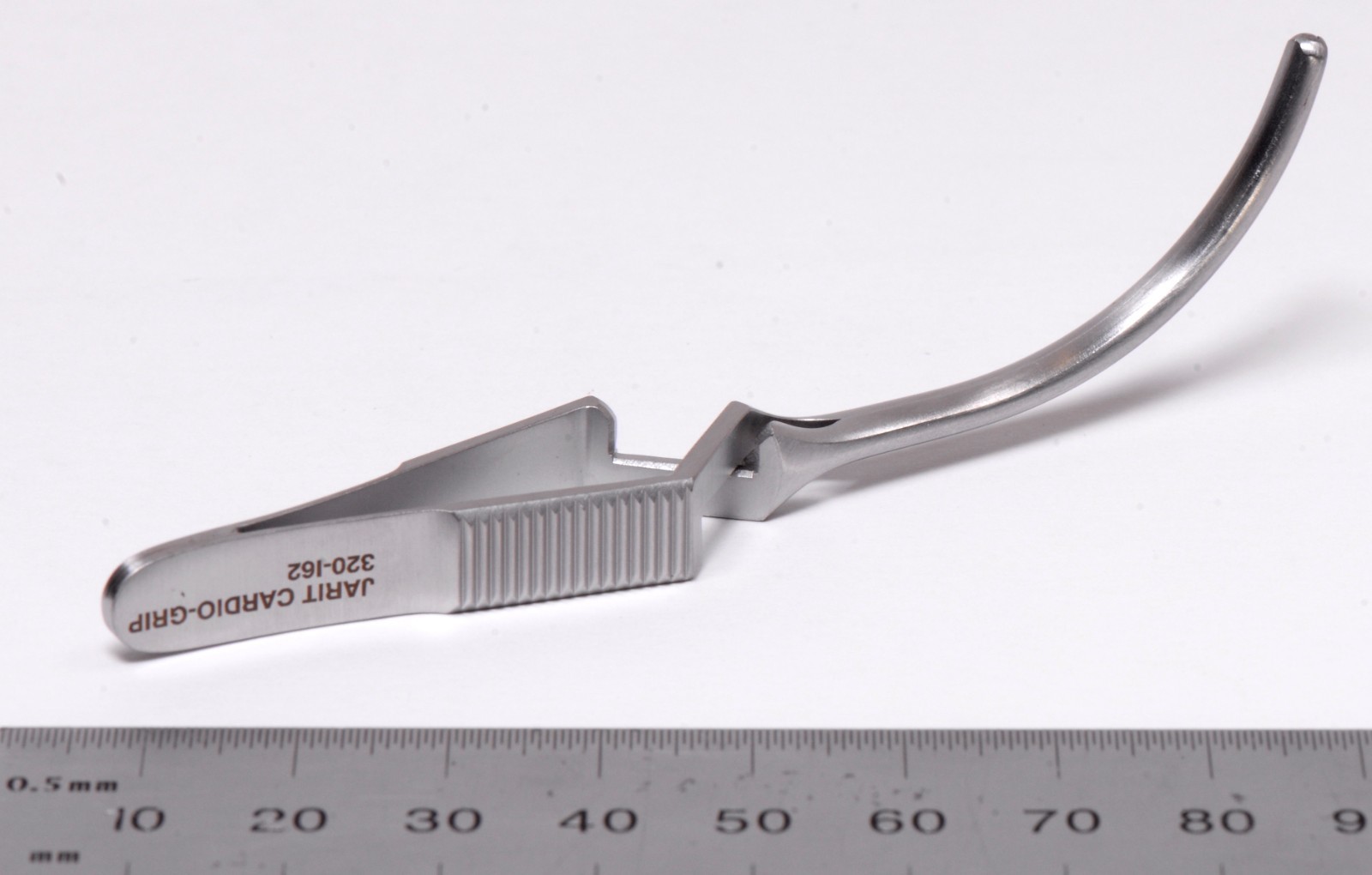 Jarit #320-162 DeBakey Bulldog Clamp 3⅞» Curved Cross-Action Cardio Surgical