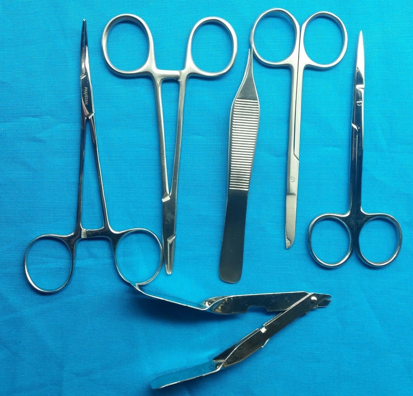 6 PCS SUTURE LACERATION MEDICAL STUDENT SURGICAL INSTRUMENTS SET KIT