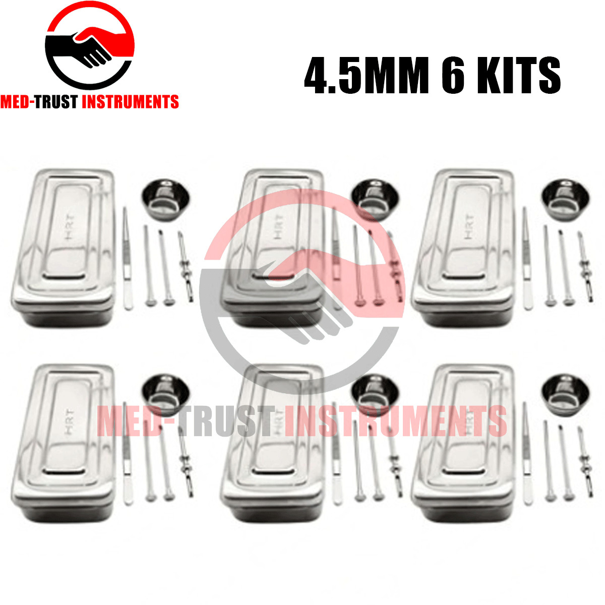 6 Sets HRT Trocar 4.5 mm Hormone Replacement Pellet Insertion Kit