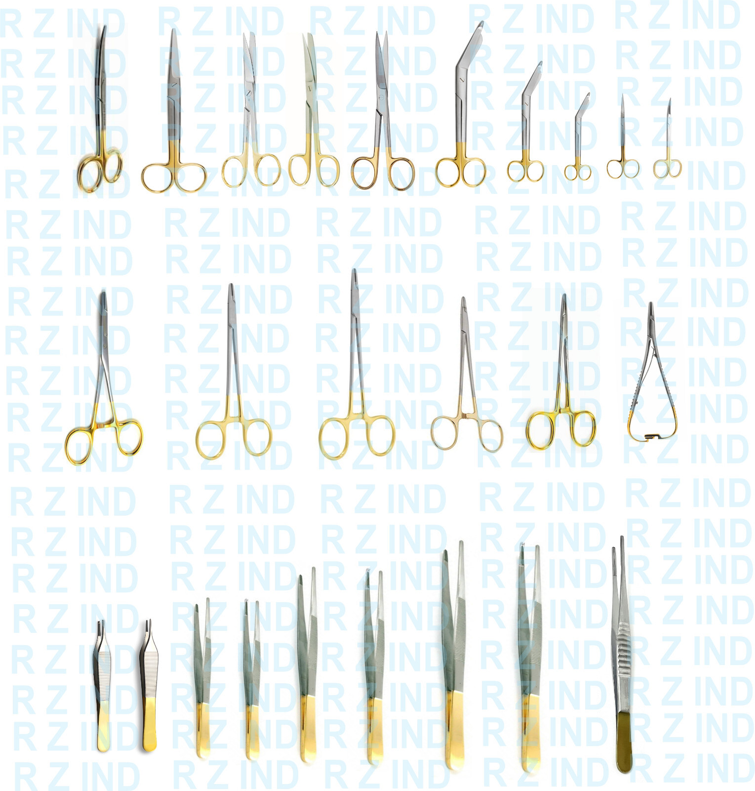 NEEDLE HOLDER+TWEEZER+ SCISSOR 25 PCS SURGICAL INSTRUMENTS WITH TUNGSTEN CARBIDE