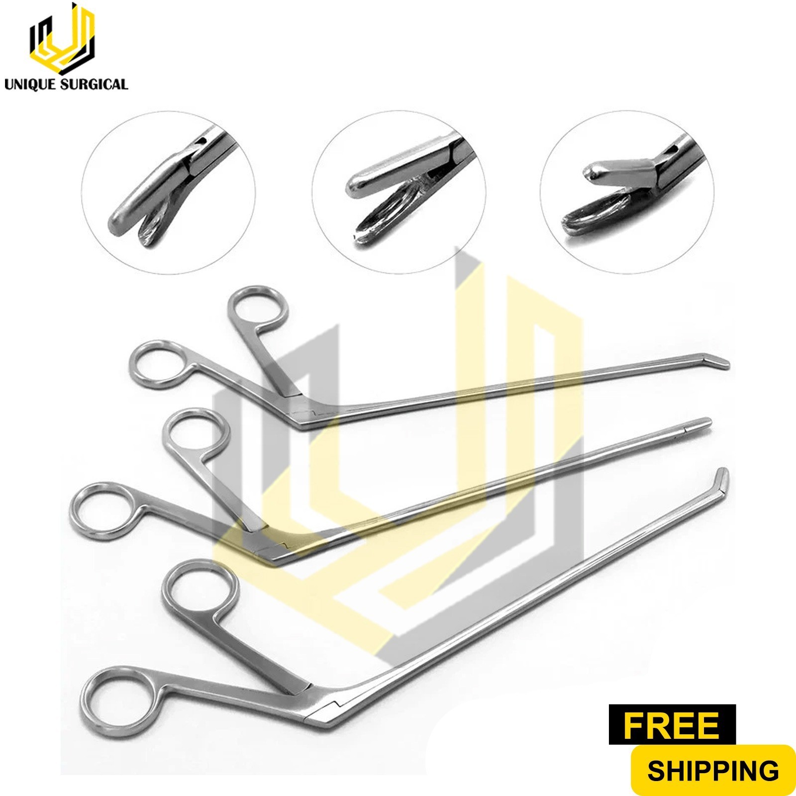 Laminectomy Cushing Pituitary Rongeur 3mm X 10mm Cup Jaws Set Straight Up Down