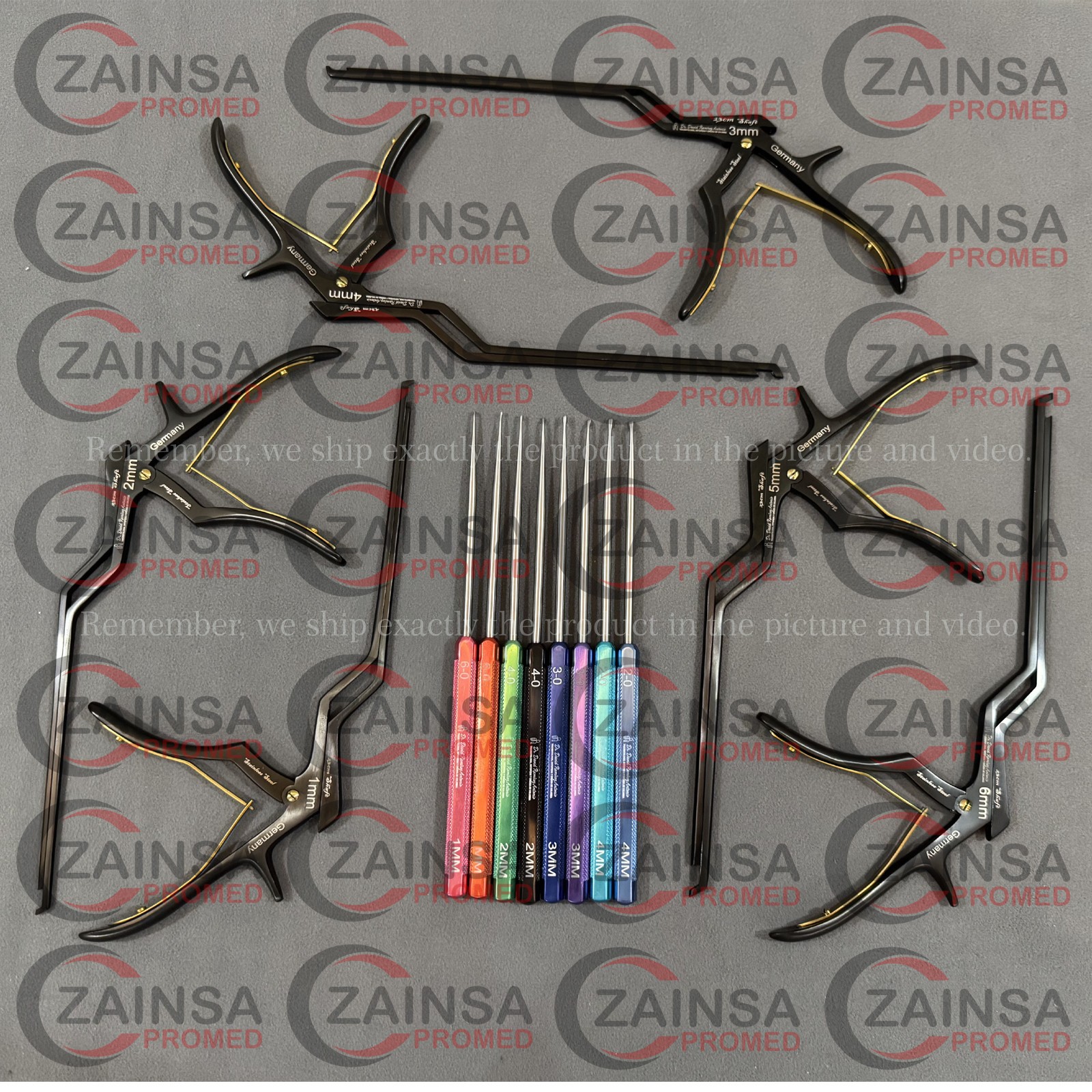 MIS Lumbar Instruments Set, Kerrison Rongeur Spine Surgery Set of 14 Pcs German