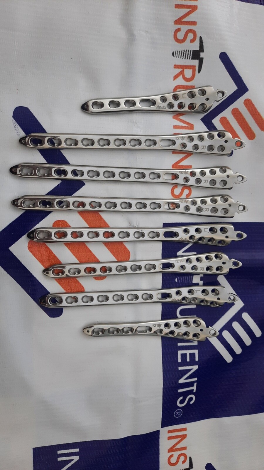 Locking Small Fragment Instrument set & Tibia 6,8, 10, 12 H plates & screw 211pc