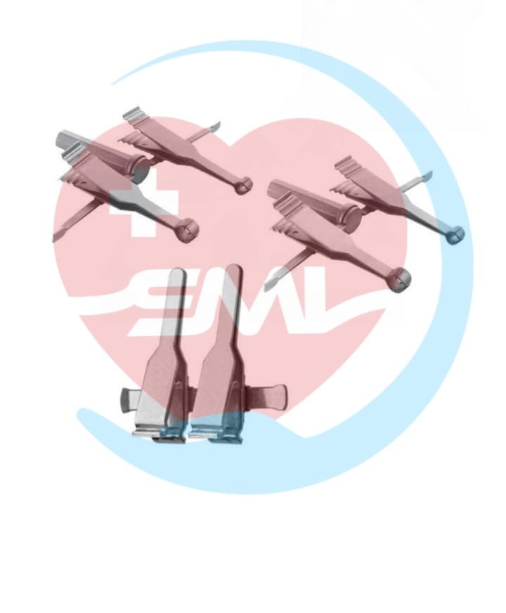 Two Pair Large Micro spike Approximator and One Pair Medium Vessel Clamps