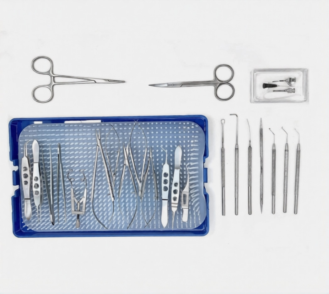 27pc Ophthalmic Cataract Surgery Set German Stainless Eye Micro Surgical Kit