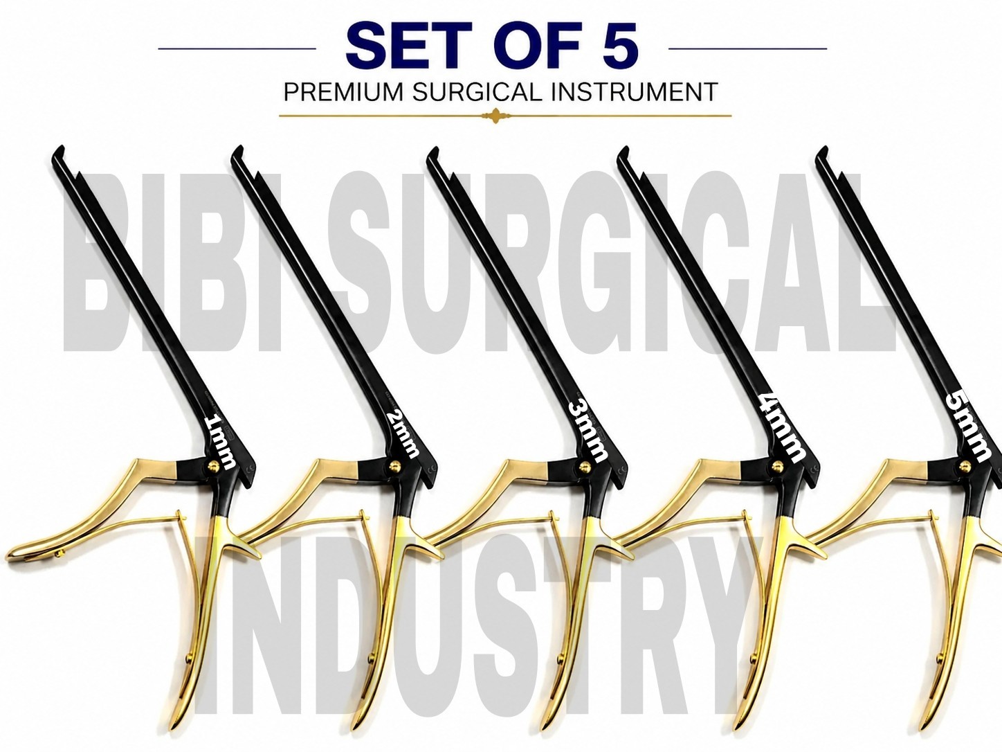 AESCULAP Kerrison rodent 1mm,2mm,3mm,4m,5mm set 7 » inches
