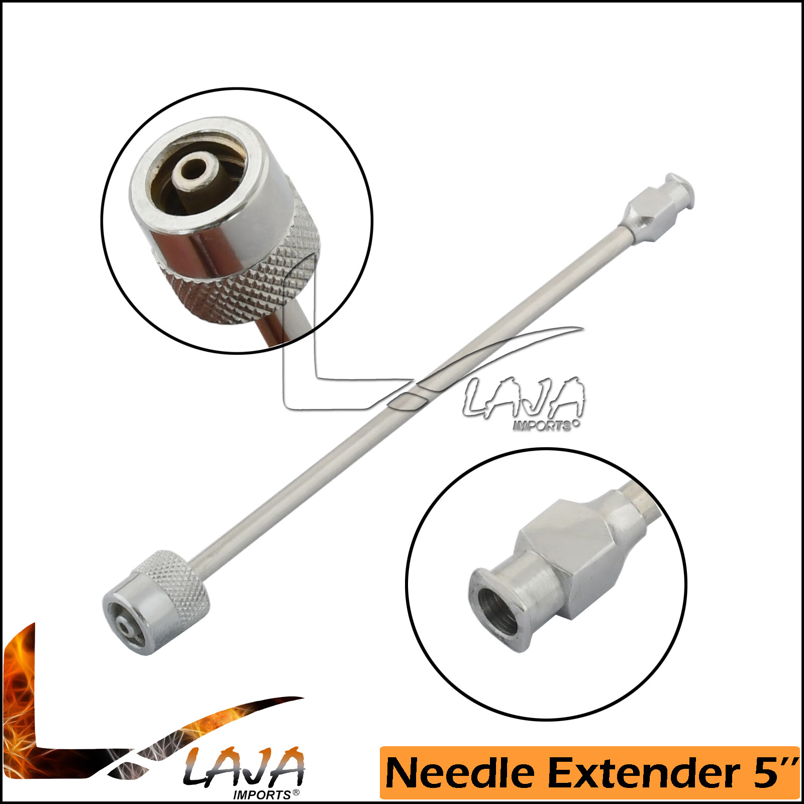 Needle Extender, 5″ (12.7 cm), Cervical Block, Luer Lock Stainless Steel DS-1373