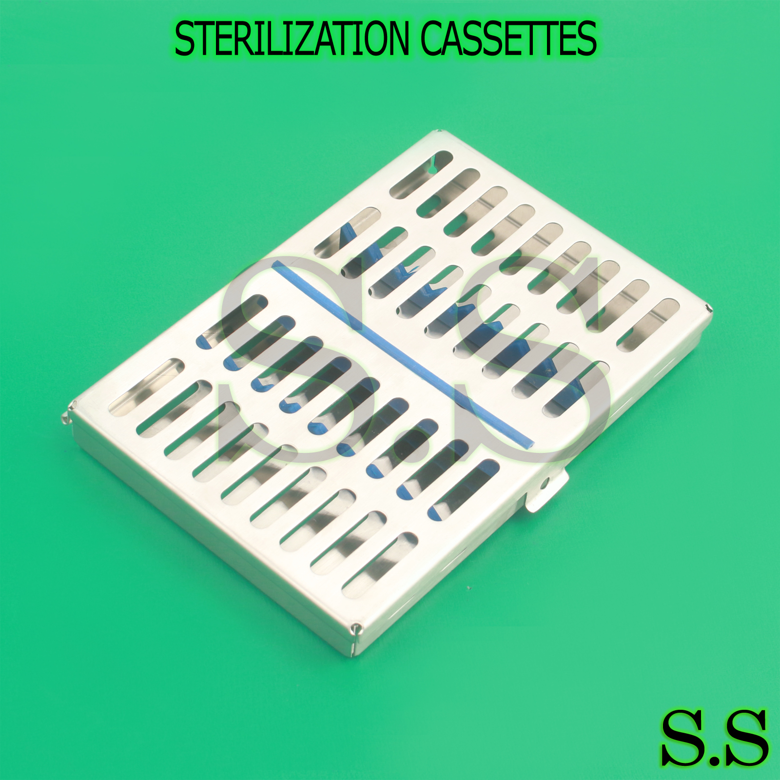 DENTAL SURGICAL AUTOCLAVE STERILIZATION CASSETTES RACKS BOX FOR 10 INSTRUMENTS