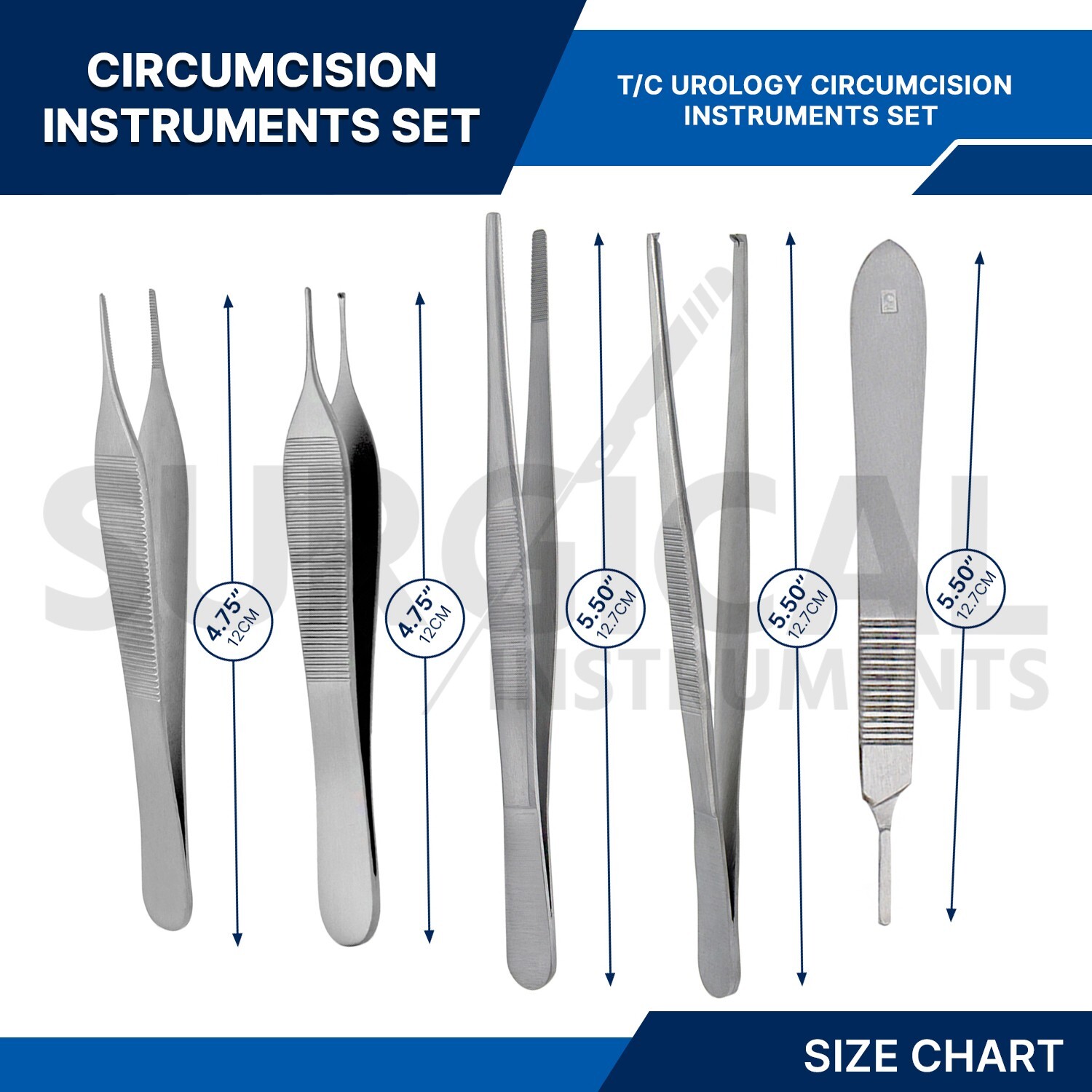 12 Pcs Urology Circumcision Instruments Set Surgical Medical Gynecology Economy