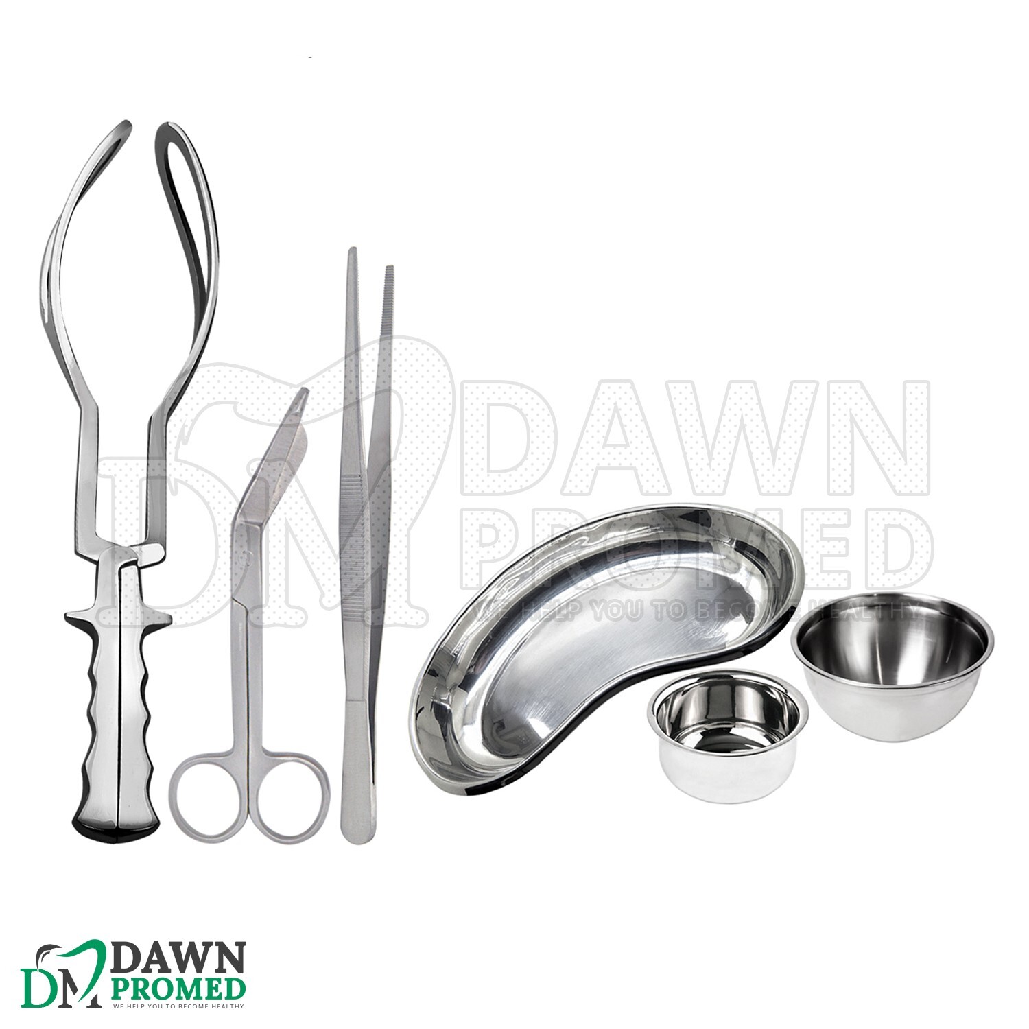 German Grade Basic Delivery Set 16 Pcs Gynecology Surgical Instruments