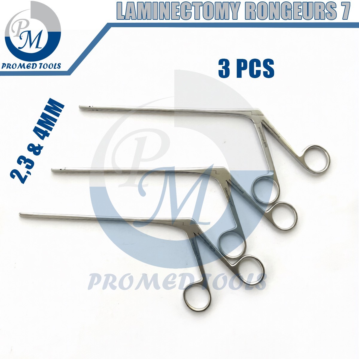 Laminectomy Rongeurs 7» STR 2,3 & 4mm Set of 3 Pcs Spine Orthopedic Instruments