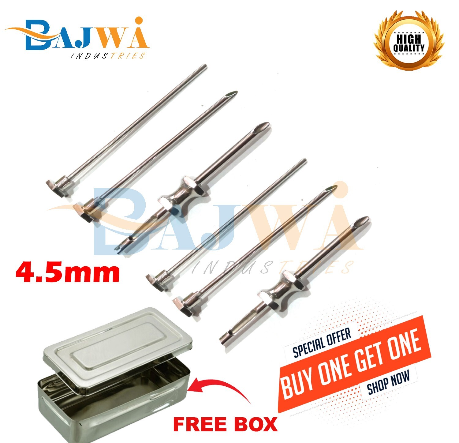 HRT Trocar 4.5 mm Hormone Replacement Pellet Insertion Kit Surgical Instruments