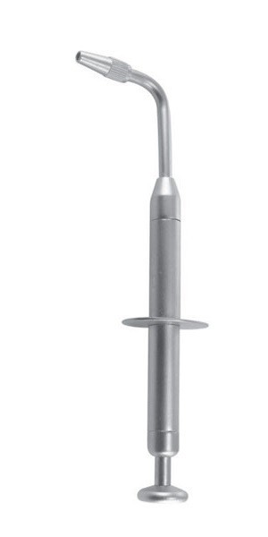 Amalgam Carrier, Single End, Swiss Pattern, Curved Tip 2.5 mm Diameter