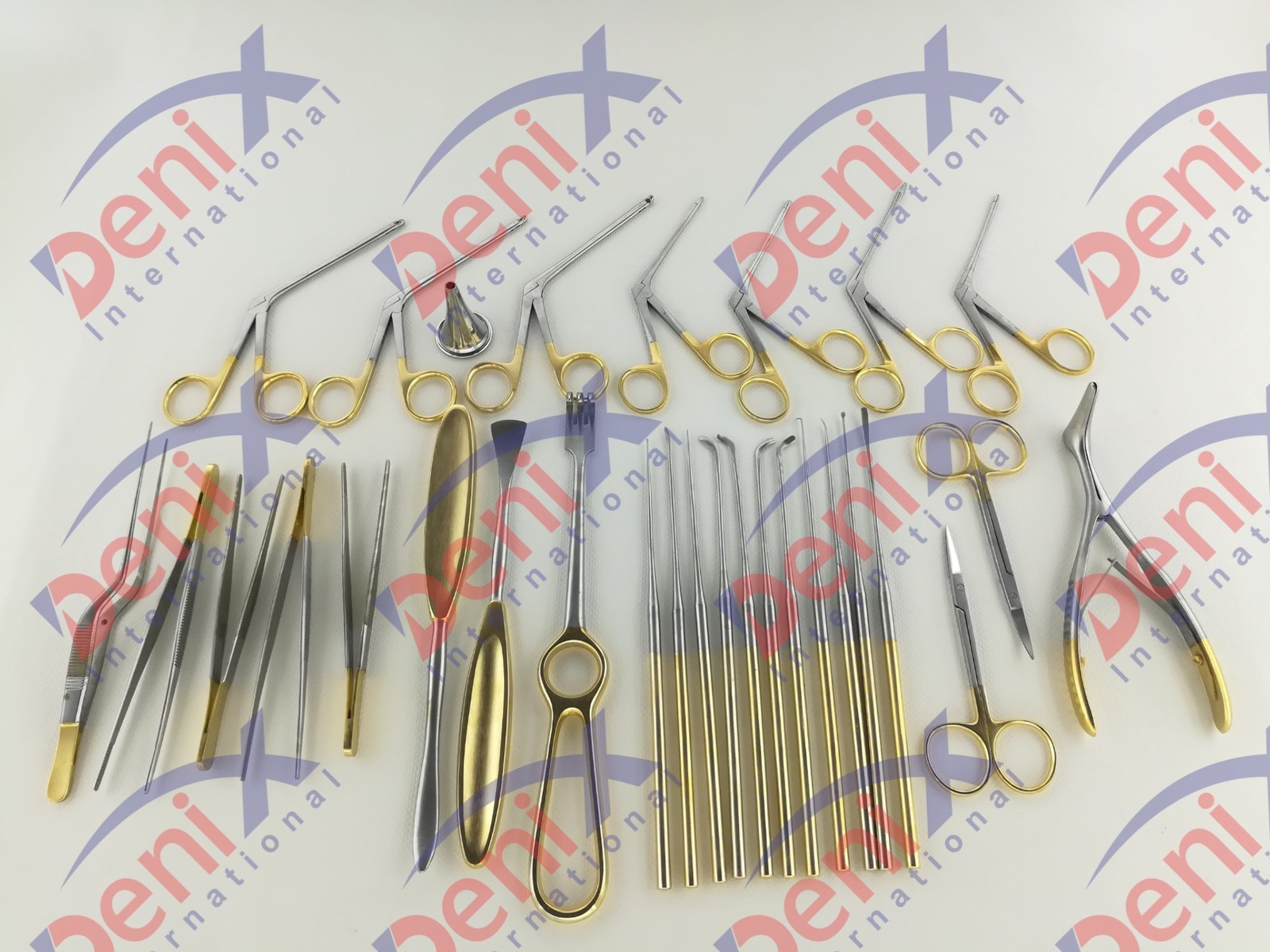 Tympanoplasty Instruments Set Micro Ear Surgery ENT Surgical Instruments Gold