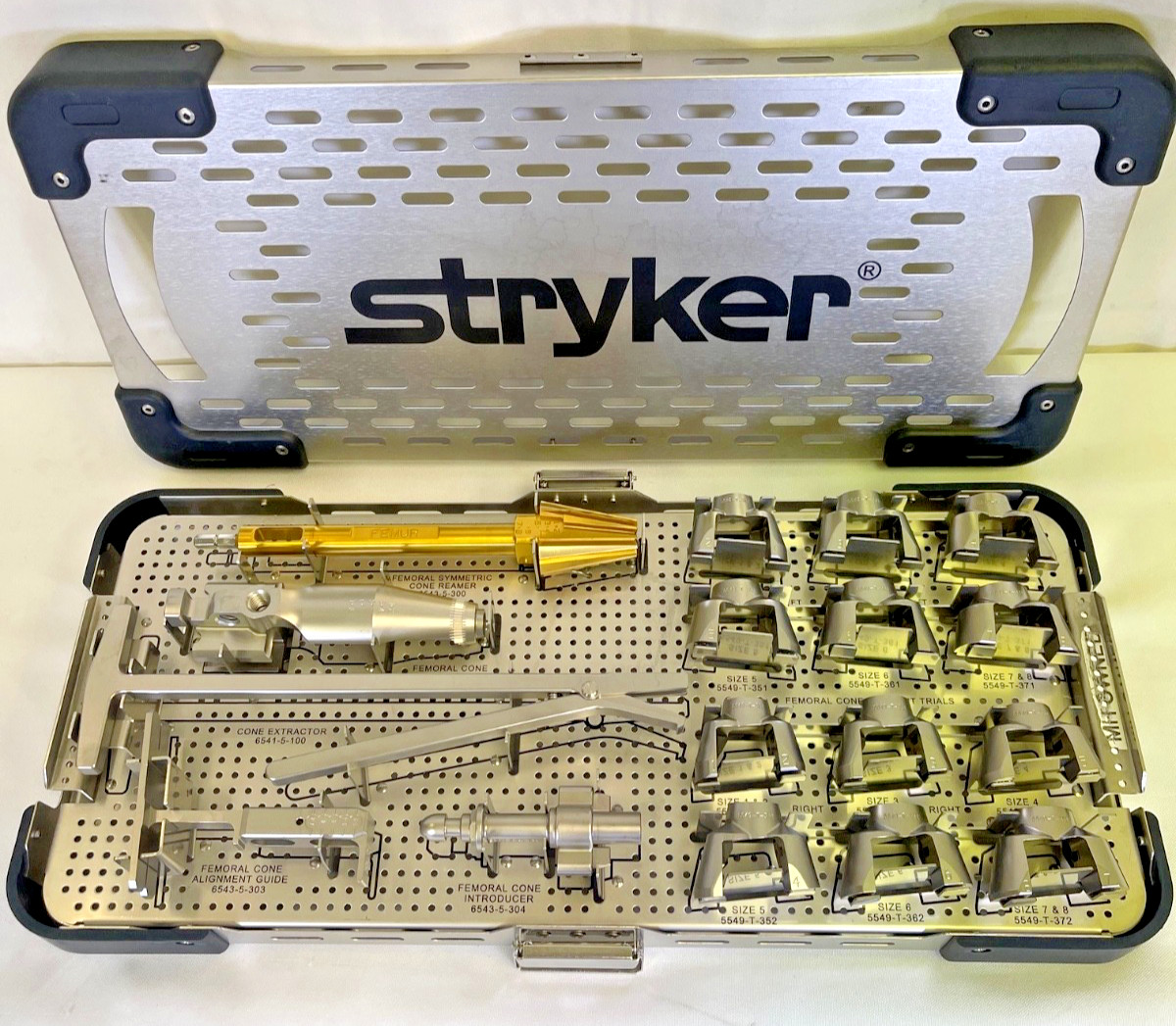 Stryker 6543-8-118 Triathlon Femoral Cone Prep Tray 1 Orthopedics Trauma