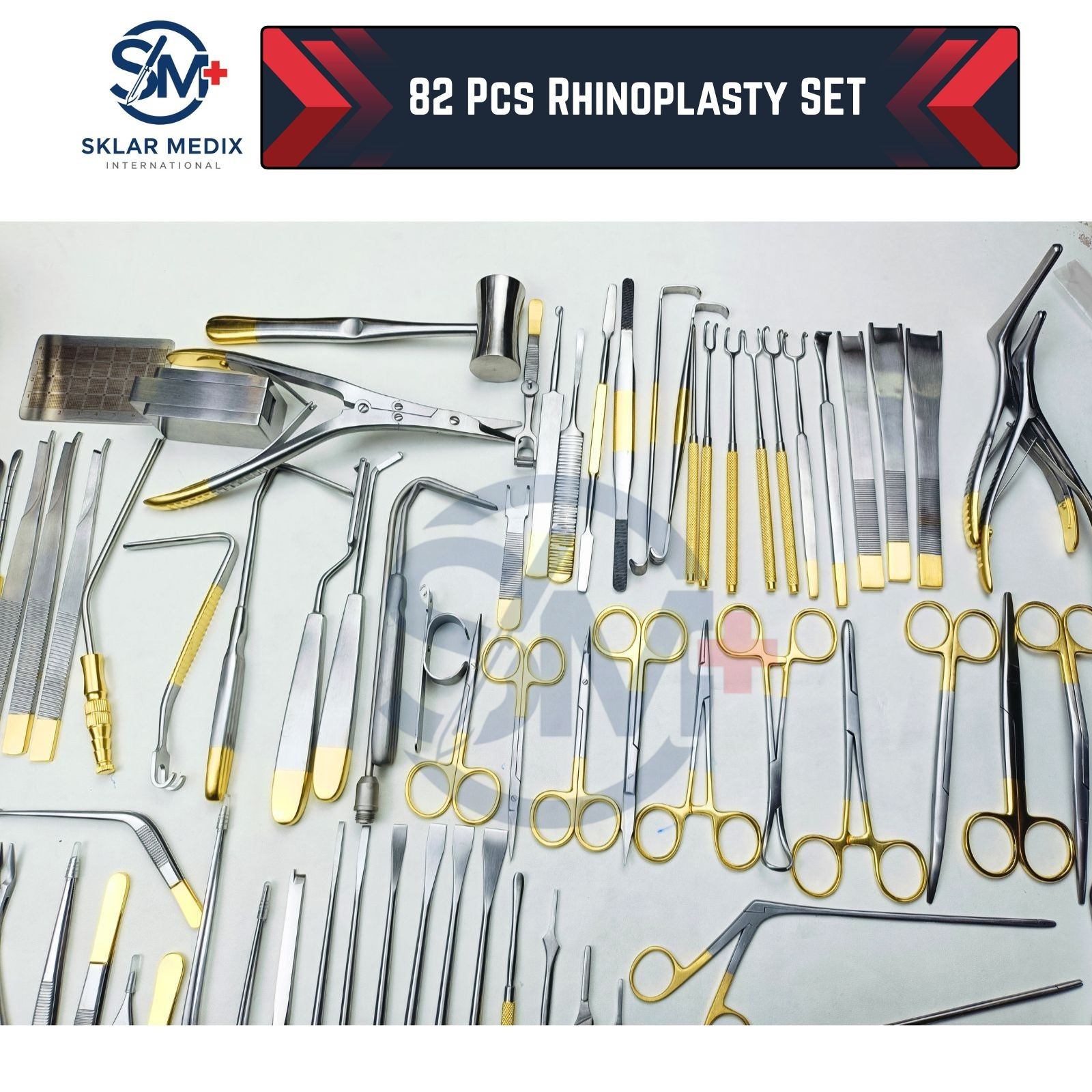 Major Rhinoplasty Surgical instruments set of 82 Pcs Nose & Plastic Surgery +Box