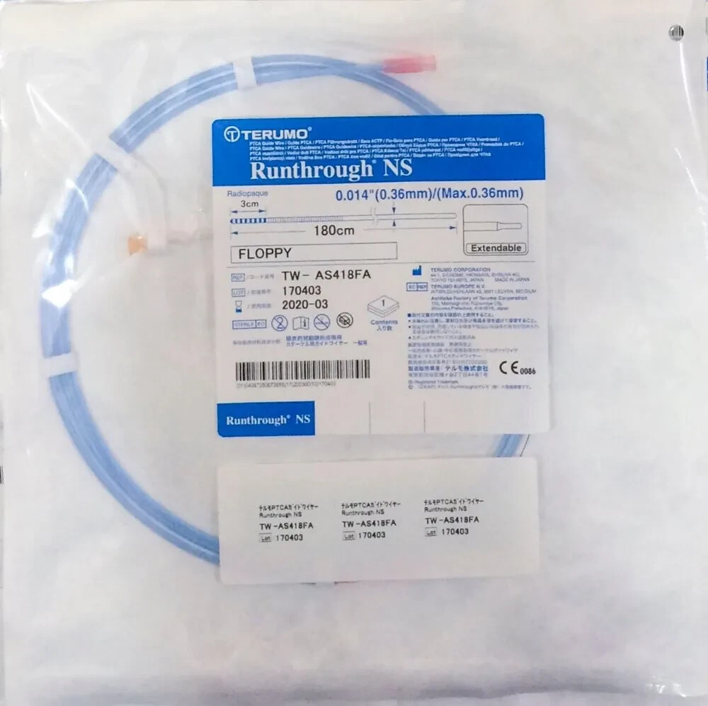 Runthrough NS Floppy guidewire, 0.014″ (0.36mm) x 180cm (ONE PIECE)