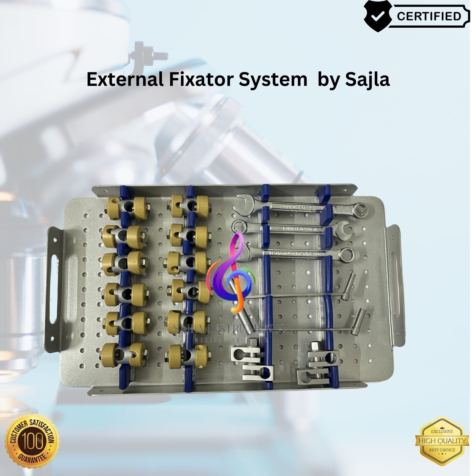 External Fixation System with Carbon Fiber Rods By Sajla