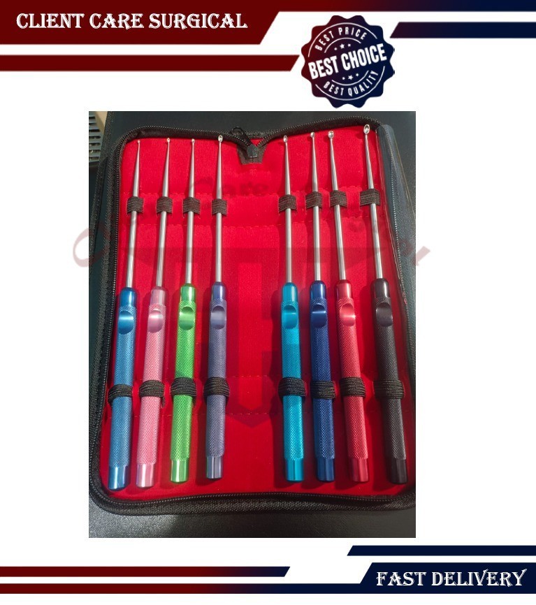8-Pcs Micro Spine Bone Curette Set – Surgical Ortho Instruments Premium Quality