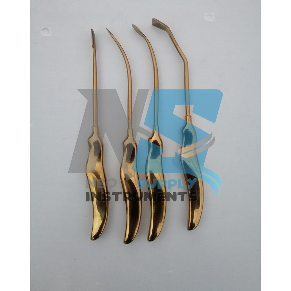 Plastic Surgery Brow Lift & Face Lift Instruments Scalp Elevator Set of 4 Pieces